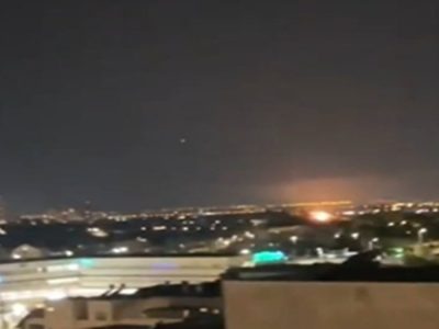 لحظه برخورد موشک بالستیکی یمن به سرزمین‌های اشغالی + فیلم
