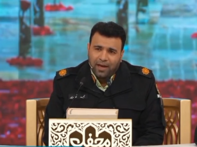 سرودن نوای امام رضا (ع) توسط قاری قرآن فراجا + فیلم