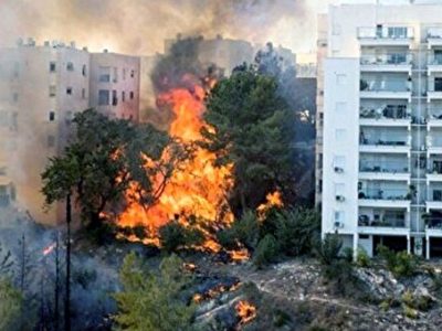 آتش سوزی گسترده در سرزمین‌های اشغالی