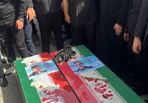 مراسم خاکسپاری شهیدان حاجی‌زاده و باقری برگزار شد