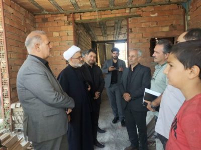 بازدید حجت الاسلام والمسلمین محمد میرزائی از پروژه مدرسه ۶ کلاسه شهر کشاورز