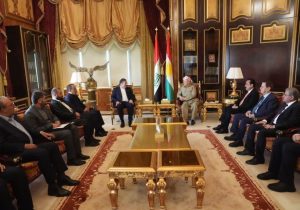 دیدار استاندار آذربایجان‌غربی با مسعود بارزانی در اقلیم کردستان عراق