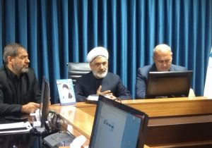 جلسه حجت‌الاسلام محمد میرزائی با مهندس رستگاری مدیر عامل امور آب استان آذربایجان غربی
