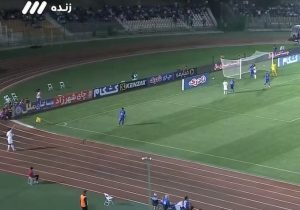 گل اول ذوب آهن به استقلال با شوت سرکش مختاری